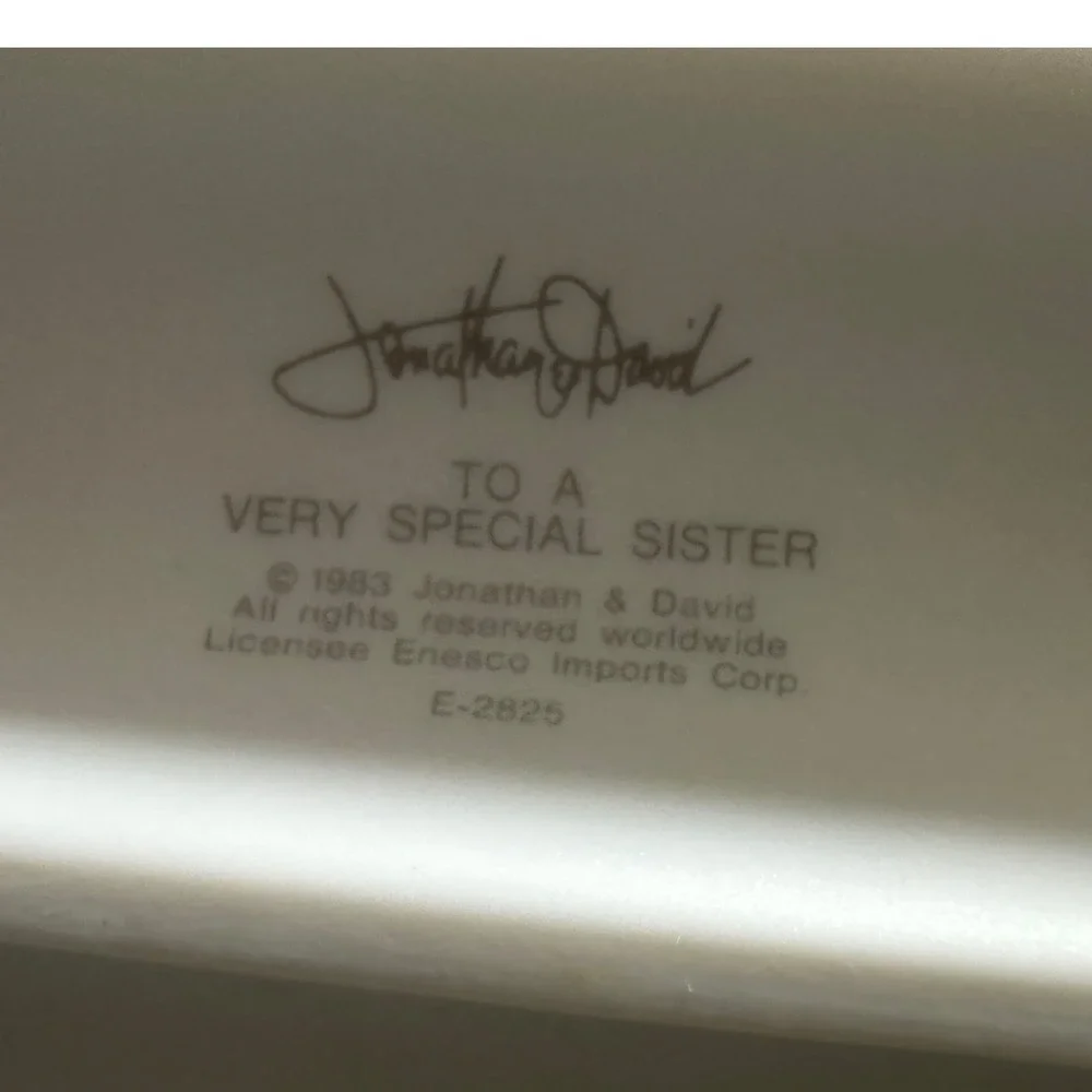 Jonathan David Precious Moments‎ To A Very Special Sister Figurine 1983